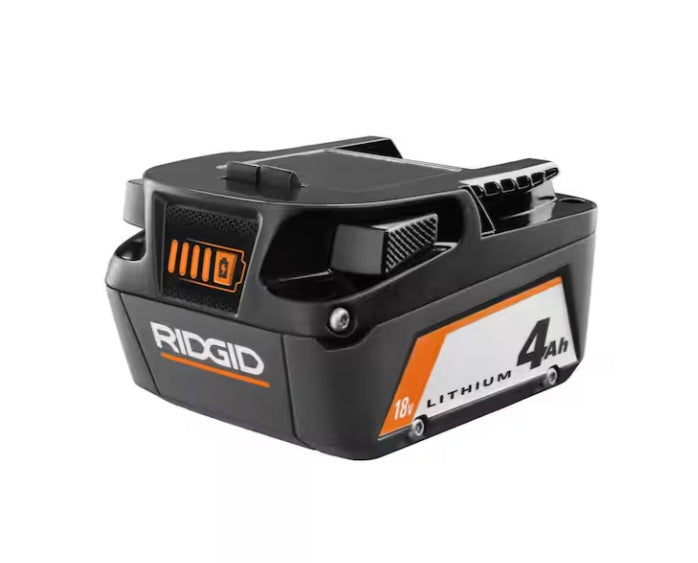 TWO - RIDGID 18V 4.0Ah Power Tool Batteries with Charger for RIDGID Power Tools