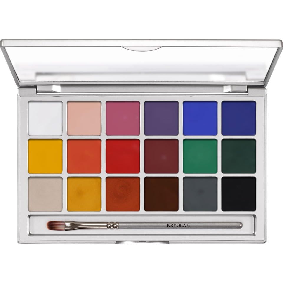 Kryolan Coloring Vision Special Effects Makeup Palette, 18 Colors |ViVi Colors